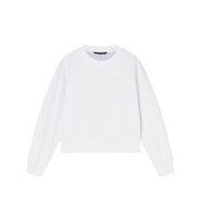 ax armani exchange para mujer xw002080af21298u0002 sudadera de cuello redondo con espalda en contraste blanco l casual algodon manga