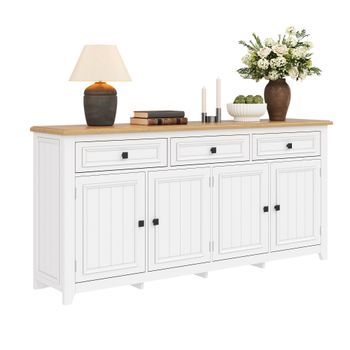 Aparador - Mueble De Almacenamiento - Mdf - Blanco (160x35x76cm)