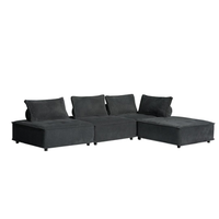 sofa esquinero de 4 plazas gris oscuro stava