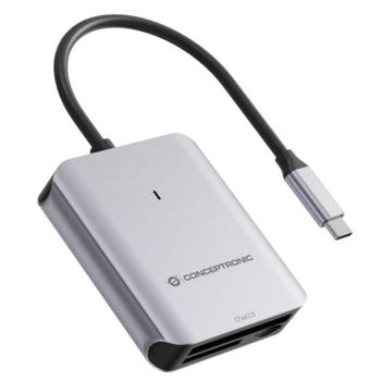 Lector de Tarjetas Conceptronic BIAN09G 3-in-1 USB 3.2 Gen2 Type-C Gris