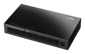 SWITCH 8 PUERTOS 10/100/1000 CUDY GS108 NEGRO