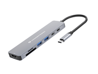 docking usb-c 7-in-1 conceptronic donn28g 1xhdmi 4k 2xusb-a 30 2xusb-c pd 100w 1xsd 1xmicrosd