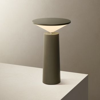 Leds C4 Sobremesa Cocktail Led 3.5 Blanco Cálido - 2700k Touch Dimming Gris Oliva 154lm