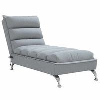 sofa divan de masaje con cojines tela gris claro vidaxl