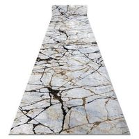 alfombra de pasillo con refuerzo de goma lotus marble 21136 beige lava 100x1050 cm