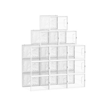 12 Cajas para Zapatos Transparentes, 12