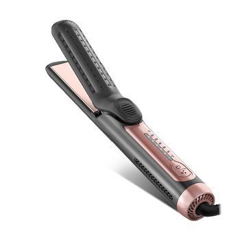 Dam Plancha De Pelo 699 Con Aire Frío E Iones Negativos Antiencrespamiento, Calentamiento Rápido Y 5 Niveles De Temperatura Ajustable De 140°c A 220°c. 44w. 9.00x2.40x27.50 Cm. Color: Negro