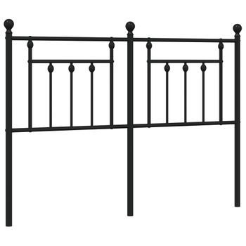 Cabecero Cama Mueble De Dormitorio De Metal 150 Cm Negro M02_0007070
