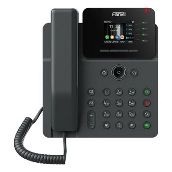 Teléfono IP Fanvil 4 líneas PoE Pantalla LCD Gigabit Ethernet Negro