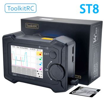 En Stock ToolkitRC ST8 2,4 TFT 7-28V probador servo integrado de 8 canales 4 prueba de señal de interfaz independiente
