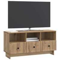 mueble de tv  mueble de salon  gabinete de tv con cajon roble artesanal 102 x 345 x 50 cm
