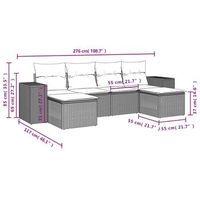 conjunto de sofa exterior incluye cojines juego de seis piezas