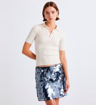Marella para mujer. 2613361101200 Polo Mlllegno blanco roto (XL), Casual, Viscosa