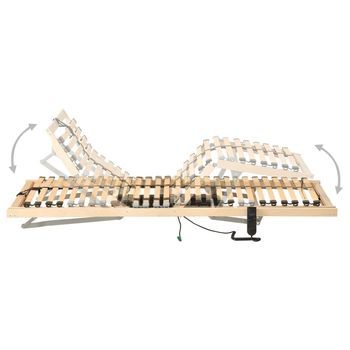 Cama Individual | Cama Para Adultos | Somier De Láminas Eléctrico 28 Láminas 7 Regiones 90x200 Cm