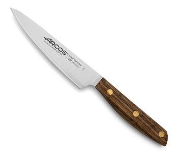 Cuchillo cocinero de acero inoxidable nitrum 140 mm con mango madera