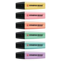 stabilo boss pastel highlighter assorted pk6