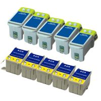 compatible multipack epson stylus colour 1000 ics printer ink cartridges 10 pack -c13t01740110