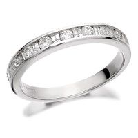 9ct White Gold Diamond Half Eternity Ring - 1/2ct - D6313-J