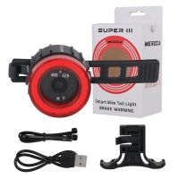 luz trasera de bicicleta meroca con carga usb alta visibilidad y funcion de destello multifuncion con sensor de freno