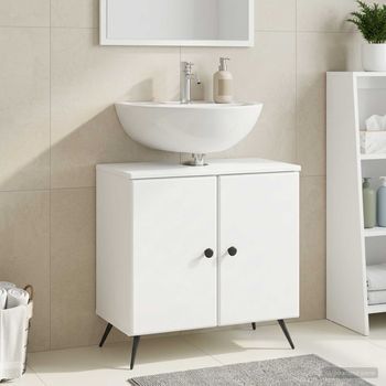 Vidaxl Mueble De Lavabo Para Baño Breda Blanco 59,5 X 31,5 X 59 Cm