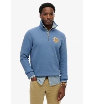 Superdry para hombre. M2014475A Sudadera Neon Half Zip Track azul (M), Casual, Algodón