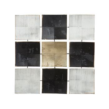Decoración De Pared Cuadrados De Metal Multicolor Geométrico Moderno Minimalista Titanium
