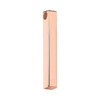 colgante de plata 925 chapada en oro rosa grabable