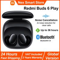 xiaomi redmi buds 6 play auricular bluetooth inalambrico reduccion de ruido ai auricular inalambrico con control tactil larga resistencia bt54