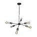 lampara de techo aryana 6xe27 alregxd52cm negrocuero