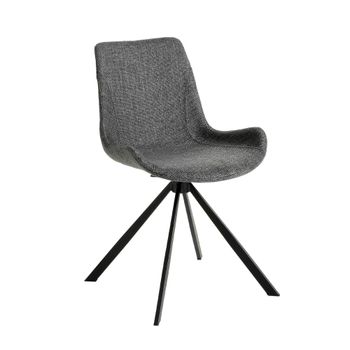 Silla comedor tapizada tela gris