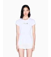 ax armani exchange para mujer xw002327af10358u0002 camiseta punto blanco l casual algodon manga corta