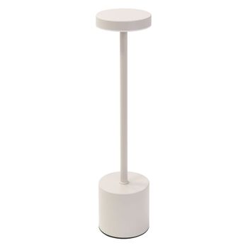 Lámpara led crema táctil ø8x34,5cm regulable y recargable con usb-c