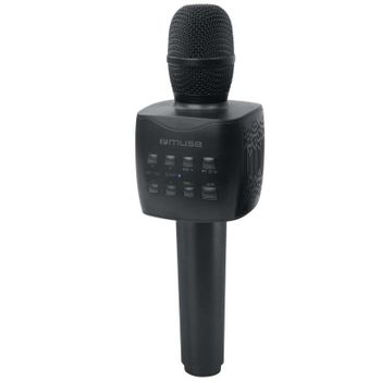 Micrófono MUSE M-508 KA inalámbrico y alámbrico Bluetooth 6.0 negro