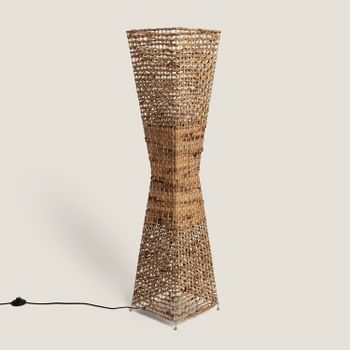 Ledkia Lámpara de Pie de Fibras Naturales Bijie ILUZZIA - Diseño Único y Elegante para un Ambiente Personalizado
