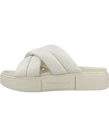 de tommy jeans sandalias mujer modelo flatform sandal color blanco acg