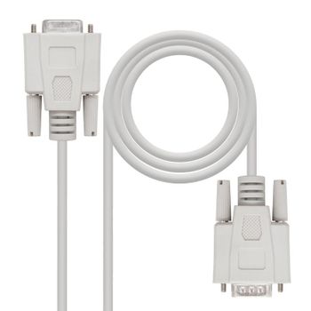 Nanocable Cable Serie RS232 DB9 Macho a DB9 Hembra 1.8m Beige