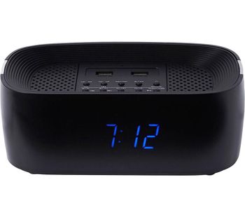 Sound Curve GV-SP407-BK FM Bluetooth Clock Radio - Black, Black