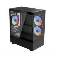 caja pc aerocool viewport mini argb mini tower micro atx