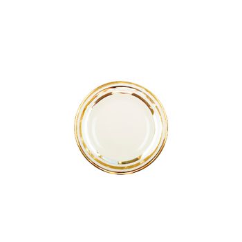 Plato hondo triple línea oro 23cm - lote de 6
