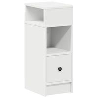 mesilla de noche con cajon blanca 25x31x66 cm vidaxl