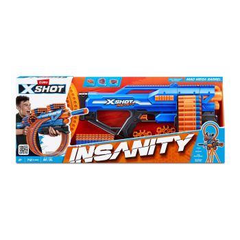 X-Shot Lanzador Insanity Mad Mega Barrel + 72 Dardos +8 años
