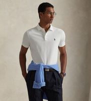 polo ralph lauren para hombre 710941439002 polo de pique elastico custom slim fit blanco xxl casual algodon manga corta
