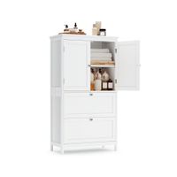 mueble de bano armario de cocina con 4 puertas estantes regulables blanco