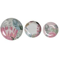vajilla set 18 porcelana 27x27x3 tropical verde