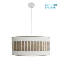 colgante ivanna 3xe27 blancoblanco-madera clara regx60x60 cm