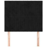 cabecero accesorio para dormir mueble de dormitorio 2 piezas 100 x 5 x 7888 cm tela terciopelo negro tdl0206271
