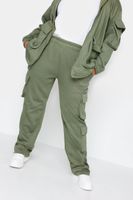 yours joggers caqui doble bolsillo cargo mujer curvy y tallas grandes yours