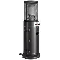 outsunny estufa de gas para terraza 11 kw con regulacion continua rejilla protectora antivuelco y 2 ruedas negro   aosom espana