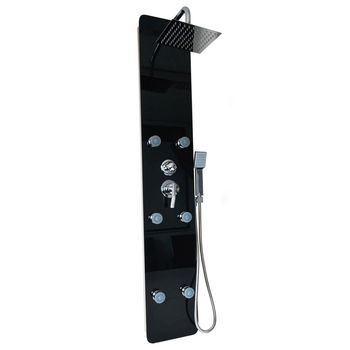 Panel De Ducha Con Rociador Dive - Negro