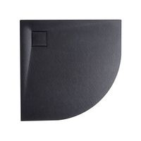 plato de ducha minimalista con desague smc efecto piedra natural 90 x 90 x 3 cm negro paron